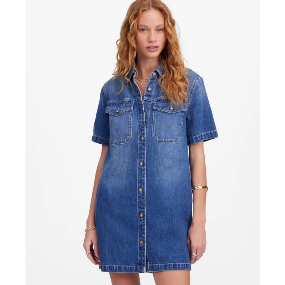Madewell Blue Denim Mini Dress